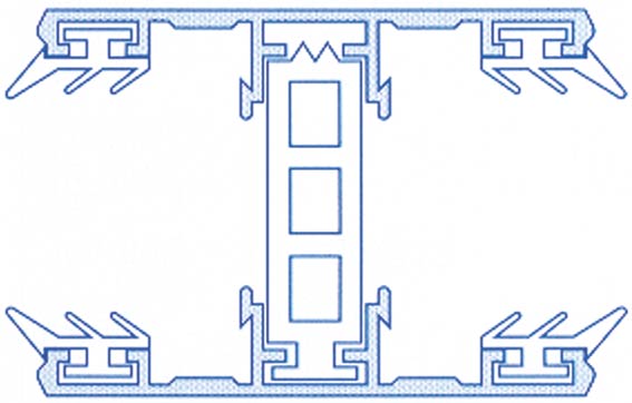 Alu/Thermo Mittelthermoprofil 25 mm - Verbindungsprofil 60 mm breit 