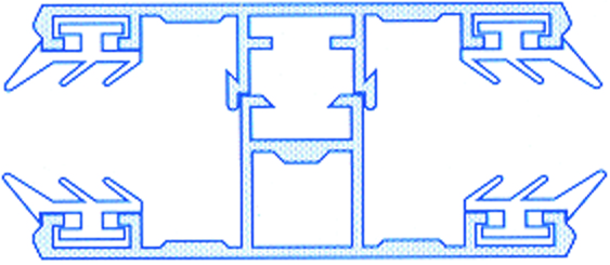 Alu/Alu Mittelkomplettsystem / Verbindungsprofil 8 mm - 60 mm breit